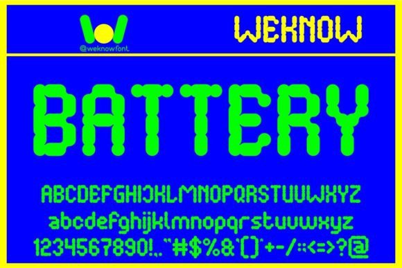 Battery: A Futuristic Display Font That Grabs Attention