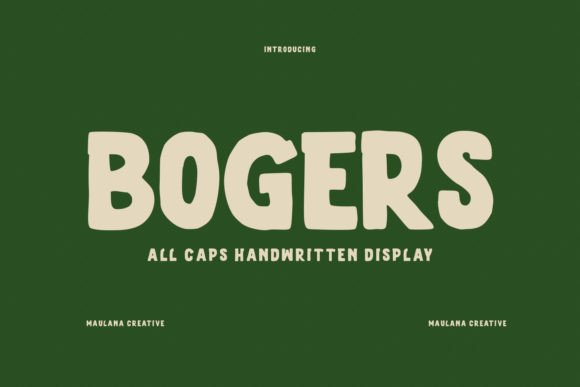 Bogers: A Confident Display Font for Small Business Branding
