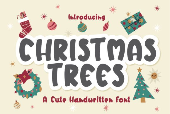 Christmas Trees: A Handwritten Display Font for Editorial Charm