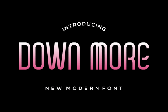 Down More: A Romantic Display Font for Handmade Creators