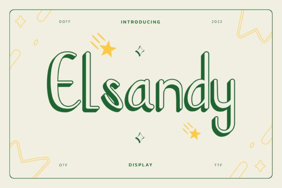 Elsandy: A Fresh Handwritten Display Font for Digital Brands