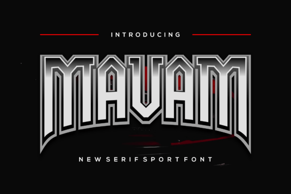 Mavam: A Bold Display Font with Metallic Grit