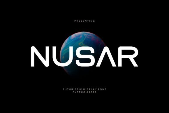 Nusar: A Futuristic Display Font That Anchors Editorial Mood