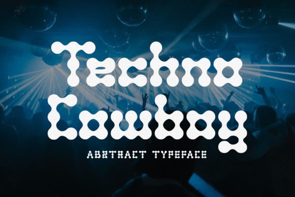Techno Cowboy: A Bold Display Font for Handmade Labels & Printables